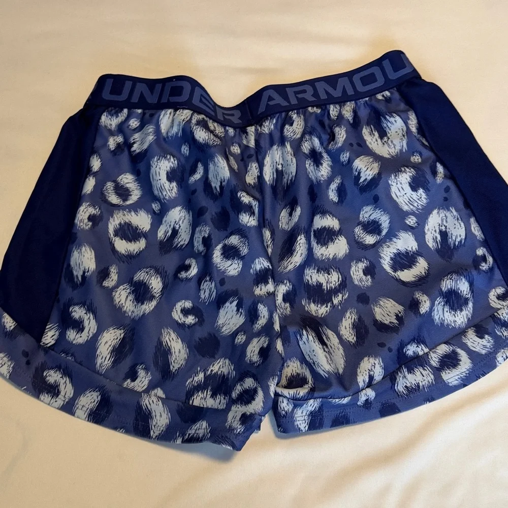 Under Armour Blue Leopard Print Athletic Shorts